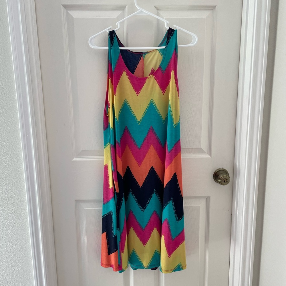 Tee For The Soul Boutique Muti Colored Dress - 2X